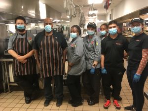 Group of Food Service employees standing in a group